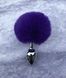Анальна пробка FeelzToys - Bunny Tails Butt Plug Purple SO5062 фото 1