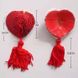 Наклейки для сосков Hearts с пайетками и кисточками - Золото – Эротическое бельё X0000382-5 фото 5