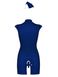 Эротический костюм стюардессы Obsessive Stewardess 3 pcs costume blue S/M, синий, платье, стринги, SO7308-KR фото 5