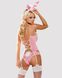 Эротический костюм зайки Obsessive Bunny suit 4 pcs costume pink S/M, розовый, топ с подвязками, тру SO7254 фото 9