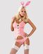 Эротический костюм зайки Obsessive Bunny suit 4 pcs costume pink S/M, розовый, топ с подвязками, тру SO7254 фото 8