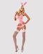 Эротический костюм зайки Obsessive Bunny suit 4 pcs costume pink S/M, розовый, топ с подвязками, тру SO7254 фото 10