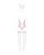 Эротический костюм зайки Obsessive Bunny suit 4 pcs costume pink S/M, розовый, топ с подвязками, тру SO7254 фото 13