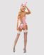 Эротический костюм зайки Obsessive Bunny suit 4 pcs costume pink S/M, розовый, топ с подвязками, тру SO7254 фото 11