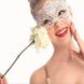 Эротическая ажурная маска на глаза - Белый – Эротическое бельё X0000072-2 фото 4