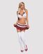 Еротичний костюм школярки з мініспідницею Obsessive Schooly 5pcs costume L/XL, біло-червоний, топ, с SO7305 фото 6
