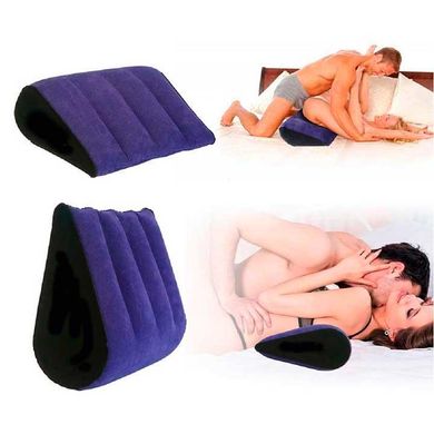 Надувна багатофункціональна подушка для сексу трикутник "Toughage" - Синій X0000779 фото