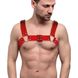 Чоловіча портупея на груди Feral Feelings - Bulldog Harness Red Trasparent SO9306 фото 1