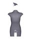 Еротичний костюм стюардеси Obsessive Stewardess 3 pcs costume grey S/M, сірий, сукня, стрінги, пілот SO7308 фото 6