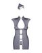 Еротичний костюм стюардеси Obsessive Stewardess 3 pcs costume grey S/M, сірий, сукня, стрінги, пілот SO7308 фото 7