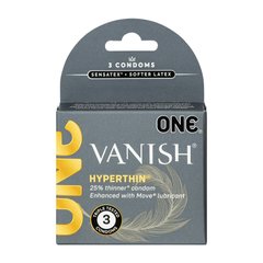 Презервативи ONE Vanish Hyperthin 3 шт, картонна коробка SX0780 фото