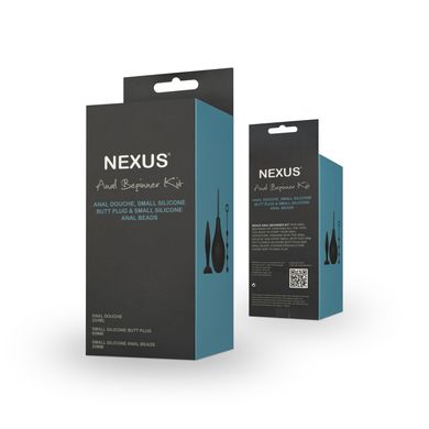 Набор новичка для анальной стимуляции Nexus ANAL BEGINNER KIT, спринцовка 224 мл, анальные бусы 20 м SO6641 фото