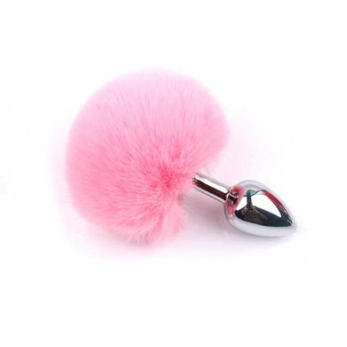 Анальная пробка с хвостиком - Розовый - 7,5 * 2,8 см – Анальные игрушки X00000300-3 фото