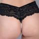 Сексуальные женские трусики Fabiana с жемчугом, черные, размер L-2XL SO5196 фото 3