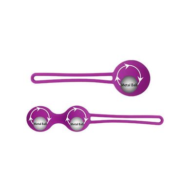 Набір силіконових вагінальних кульок 3 шт. - Фіолетовий X0000357-2 фото