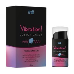 Рідкий вібратор Intt Vibration Cotton Candy (15 мл), густий гель, дуже смачний, діє до 30 хвилин SO9812 фото