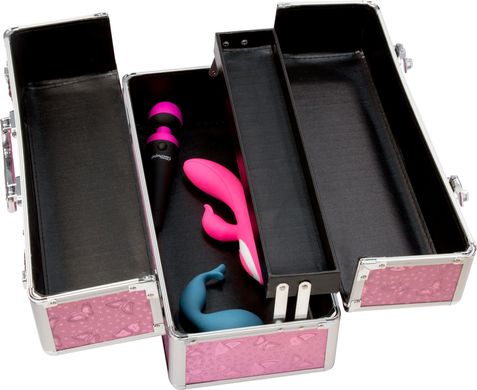 Большой кейс для хранения секс-игрушек BMS Factory Large Lokable Vibrator Case Pink, кодовый замок SO8900 фото