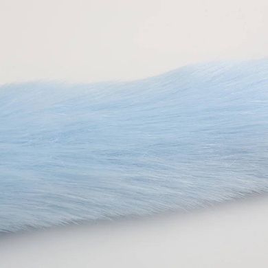 Анальна пробка з лисячим хвостиком - Блакитний – Анальні іграшки X0000054-9 фото