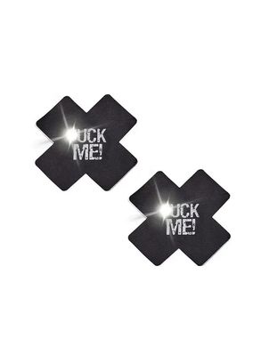 Вінілові наклейки на соски, що світяться, "Fuck Me!" - Садо-мазо X00000253 фото