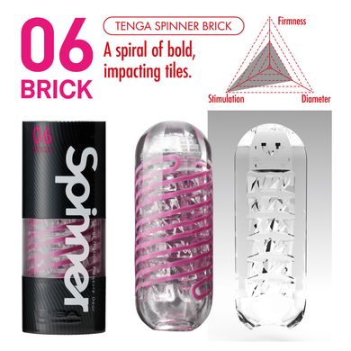 Мастурбатор Tenga Spinner 06 Brick з пружною стимулювальною спіраллю всередині SO4300 фото