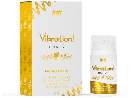 Жидкий вибратор Intt Vibration Honey (15 мл), густой гель, очень вкусный, действует до 30 мин SX0580 фото