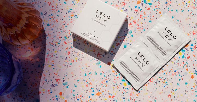 Презервативи LELO HEX Condoms Original 3 Pack, тонкі та суперміцні SO8130 фото