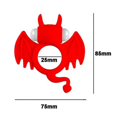Эрекционное кольцо с вибростимуляцией Batman - Красный X0000721-2 фото
