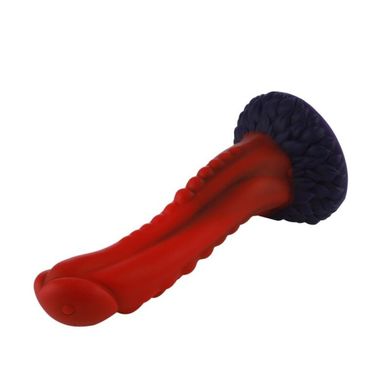 Силіконовий дилдо Hismith 8.35" Curved Silicone Dildo Red Monster Series SO9966 фото