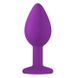 Силіконова анальна пробка з кристалом - Фіолетовий - 2.7*7 см - Анальні іграшки X00000149-3 фото 7