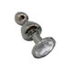 Металева анальна пробка Wooomy Lollypop Double Ball Metal Plug L, діаметр 3,5 см, довжина 10,5 см SO7421 фото 2