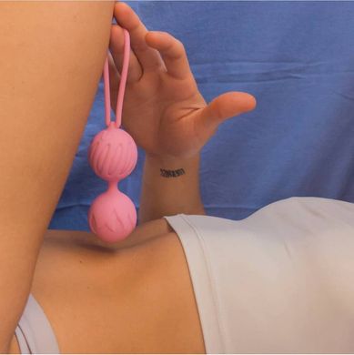 Вагінальні кульки Adrien Lastic Geisha Lastic Balls BIG Pink (L), діаметр 4 см, вага 90 гр AD40301 фото