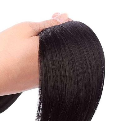 Шиньйон накладний хвіст на стрічці Didaka пряме волосся "Брюнетка" - 50 см X0000734-1 фото