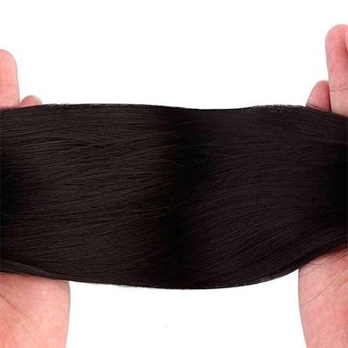 Шиньйон накладний хвіст на стрічці Didaka пряме волосся "Брюнетка" - 50 см X0000734-1 фото