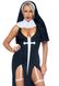 Костюм монашки-грешницы Leg Avenue Sultry Sinner S, платье, головной убор, воротник SO7995 фото 2