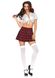 Эротический костюм школьницы Leg Avenue Classic School Girl S/M, юбка + кроп-топ на завязках SO7996 фото 3