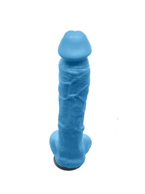 Крафтовое мыло-член с присоской Чистий Кайф Blue size XL, натуральное SO2763 фото