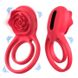Подвійне ерекційне кільце з вібрацією "Hgod Rose" USB - Червоний X0000755 фото 4