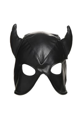 Маска з рогами Master Series: Dungeon Demon Bondage Mask with Horns, чорна SO8800 фото