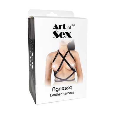 Женская портупея Art of Sex - Agnessa Leather harness, Черный L-2XL SO8399 фото