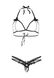 Leg Avenue Open cup bra and pearl panty OS Black SO7931 фото 11