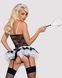 Эротический костюм горничной с юбкой Obsessive Housemaid 5 pcs costume L/XL, черно-белый, топ с подв SO7279 фото 1