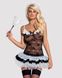 Эротический костюм горничной с юбкой Obsessive Housemaid 5 pcs costume L/XL, черно-белый, топ с подв SO7279 фото 2
