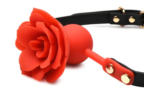 Силиконовый кляп с розой Master Series: Blossom Silicone Rose Gag – Red SO8801 фото