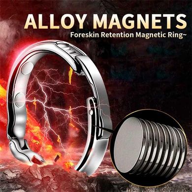 Магнітне ерекційне кільце "Alloy" - Сріблястий X0000780 фото