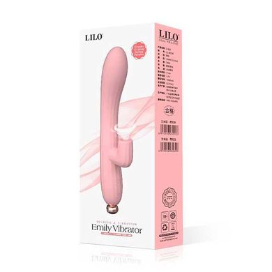 Вакуумный вибратор-кролик LILO "Emily" USB - Розовый – Вибраторы X0000591-1 фото