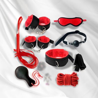 БДСМ набор из 10 предметов (3) - Красный – Садо-мазо X0000041-2 фото