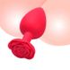 Набір силіконових анальних корків "Троянда" - 3 шт. (S/M/L) - Червоний — Анальні іграшки X0000797-3 фото 3