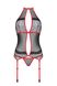 Корсет с пажами PassionSATARA CORSET L/XL red, стринги, кружево, застежки спереди и сзади SO8478 фото 5
