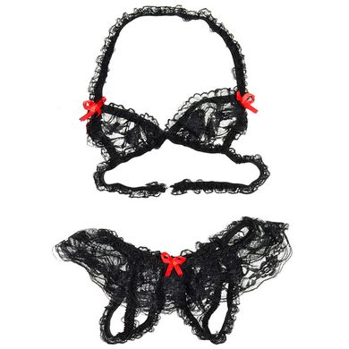 Кружевной эротический комплект - Чёрный - XS/S – Эротическое бельё X00000290 фото