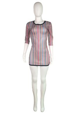 Яркое цветное мини-платье в сеточку - XS/S/M – Эротическое бельё X00000291 фото